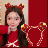 Red Lion Headband for Girls – Lunar New Year Hair Accessory