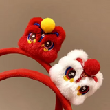 Red Lion Headband for Girls – Lunar New Year Hair Accessory