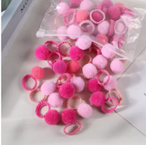 20-Pack Colorful Fluffy Hair Elastics for Kids