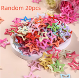 20-Pack Colorful Star BB Hair Clips for Kids
