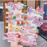 Cartoon Flower & Fruit Hair Clip Set for Kids | Barrettes