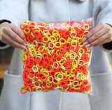 50-Pack Colorful Elastic Hair Ties for Kids