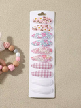 10-Piece Kids Plaid Hair Clips Set | Cute BB Hairpins