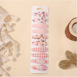 10-Piece Kids Plaid Hair Clips Set | Cute BB Hairpins