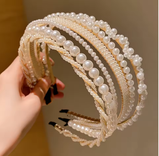 Girls Princess Hair Accessories Set (5-Piece, Imitation Pearl)