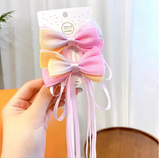 Chinese-Style Gradient Bow Tassel Hairpins | Cute Barrettes