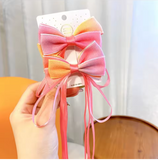 Chinese-Style Gradient Bow Tassel Hairpins | Cute Barrettes