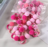 20-Pack Colorful Fluffy Hair Elastics for Kids
