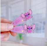 Cute Stitch & Angel Hair Clips – Kids Cartoon Barrettes