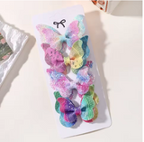 4-Pack Girls Sequin Butterfly Bow Hair Clips