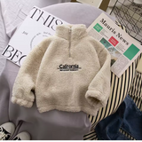 Baby Fleece Hoodie Pullover - Cute Letter, 6M-3Y