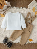 Baby Boys 2-Piece Autumn Bear Top & Overalls Set (1-3Y)