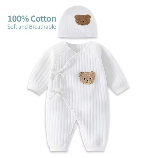 Newborn Cotton Bodysuit Onesie 0-6M – Thickened Baby Romper