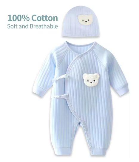 Newborn Cotton Bodysuit Onesie 0-6M – Thickened Baby Romper