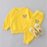 Baby Bear Embroidered Hoodie Set (2pcs) - Spring/Autumn