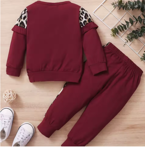 Baby Leopard Print Long-Sleeve Set (0-2 Years)