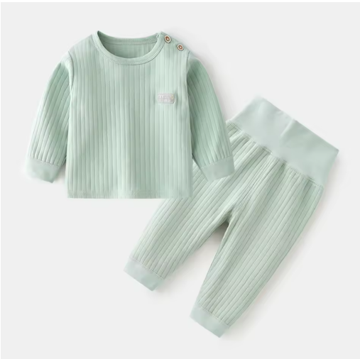 Baby Thermal Pajama Set - Warm Candy-Color Sleepwear