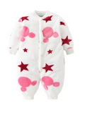 Newborn Soft Flannel Jumpsuit & Jacket (0–18 Months)