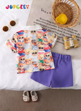 Baby Boy Teddy Bear 2-Piece Short Set