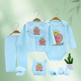 Newborn 10-Piece Unisex Cotton Bodysuit & Pants Set