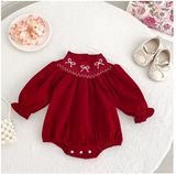 Baby Girls Christmas Bow Jumpsuit 0-24M