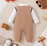 Baby Boy Gentleman Teddy Jumpsuit, 0-18 Months