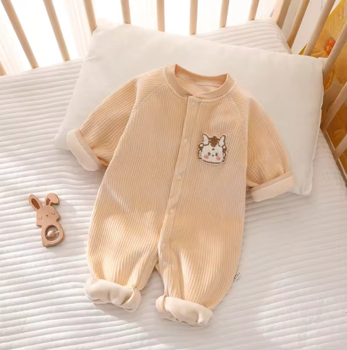 Double-Faced Fleece Baby Jumpsuit - Autumn/Winter