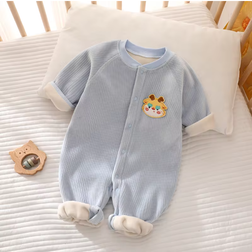 Double-Faced Fleece Baby Jumpsuit - Autumn/Winter