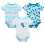3-Piece Baby Boy Cotton Bodysuit Set (0–12M)