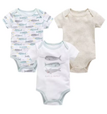 3-Piece Baby Boy Cotton Bodysuit Set (0–12M)