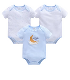 3-Piece Baby Boy Cotton Bodysuit Set (0–12M)