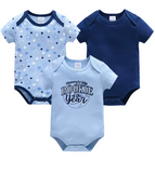 3-Piece Baby Boy Cotton Bodysuit Set (0–12M)