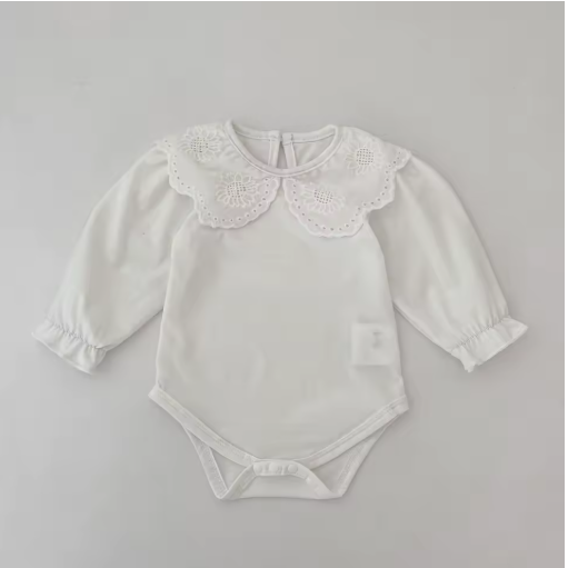 Baby Cotton Lace Collar Bodysuit 0-2Y