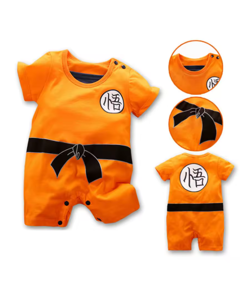 Anime Baby Romper Cosplay 0-18M — Luffy, Akatsuki, Vegeta