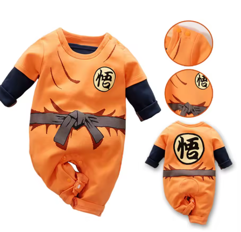 Anime Baby Romper Cosplay 0-18M — Luffy, Akatsuki, Vegeta