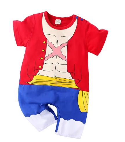 Anime Baby Romper Cosplay 0-18M — Luffy, Akatsuki, Vegeta