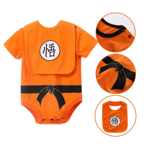 Anime Baby Romper Cosplay 0-18M — Luffy, Akatsuki, Vegeta
