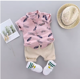 Baby Feather Print Summer Set (0-3 yrs)