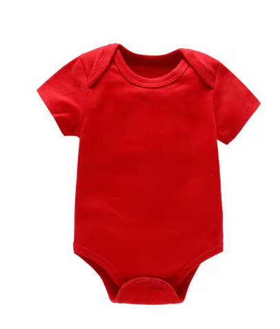 7-Color Solid Baby Onesies — Unisex Bodysuits