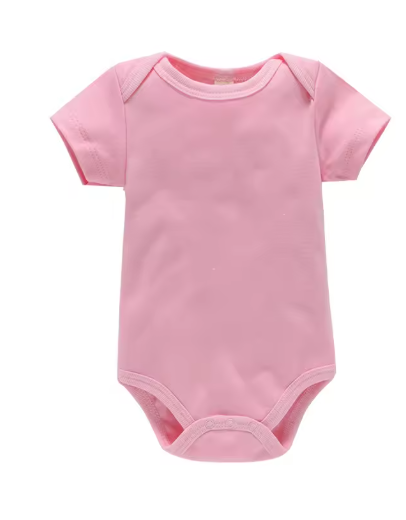 7-Color Solid Baby Onesies — Unisex Bodysuits