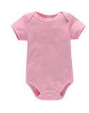 7-Color Solid Baby Onesies — Unisex Bodysuits