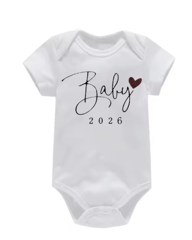 Baby Coming Soon 2026 Announcement Newborn Bodysuit Romper