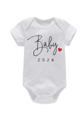 Baby Coming Soon 2026 Announcement Newborn Bodysuit Romper