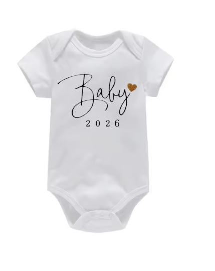 Baby Coming Soon 2026 Announcement Newborn Bodysuit Romper