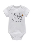 Baby Coming Soon 2026 Announcement Newborn Bodysuit Romper