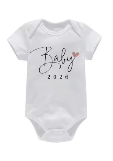 Baby Coming Soon 2026 Announcement Newborn Bodysuit Romper