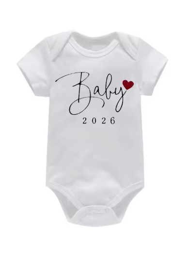 Baby Coming Soon 2026 Announcement Newborn Bodysuit Romper