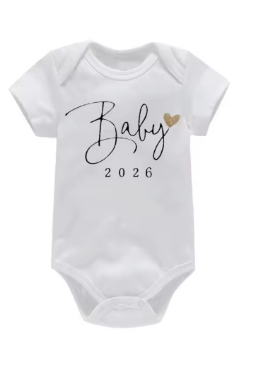 Baby Coming Soon 2026 Announcement Newborn Bodysuit Romper