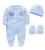 Royal Crown Prince Baby Romper Set - 100% Cotton