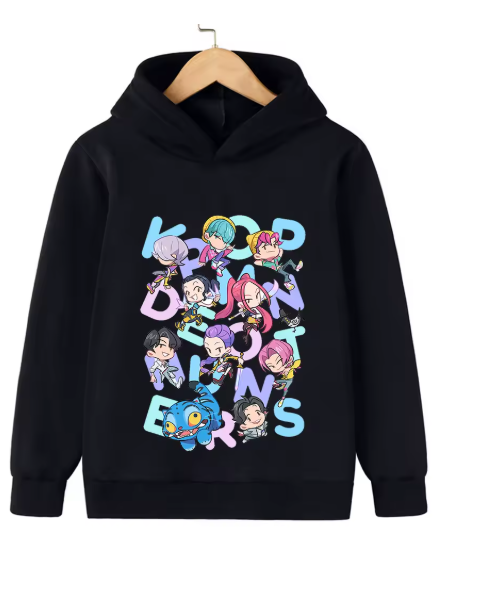 KPop Demon Hunter Hooded Sweatshirt for Kids